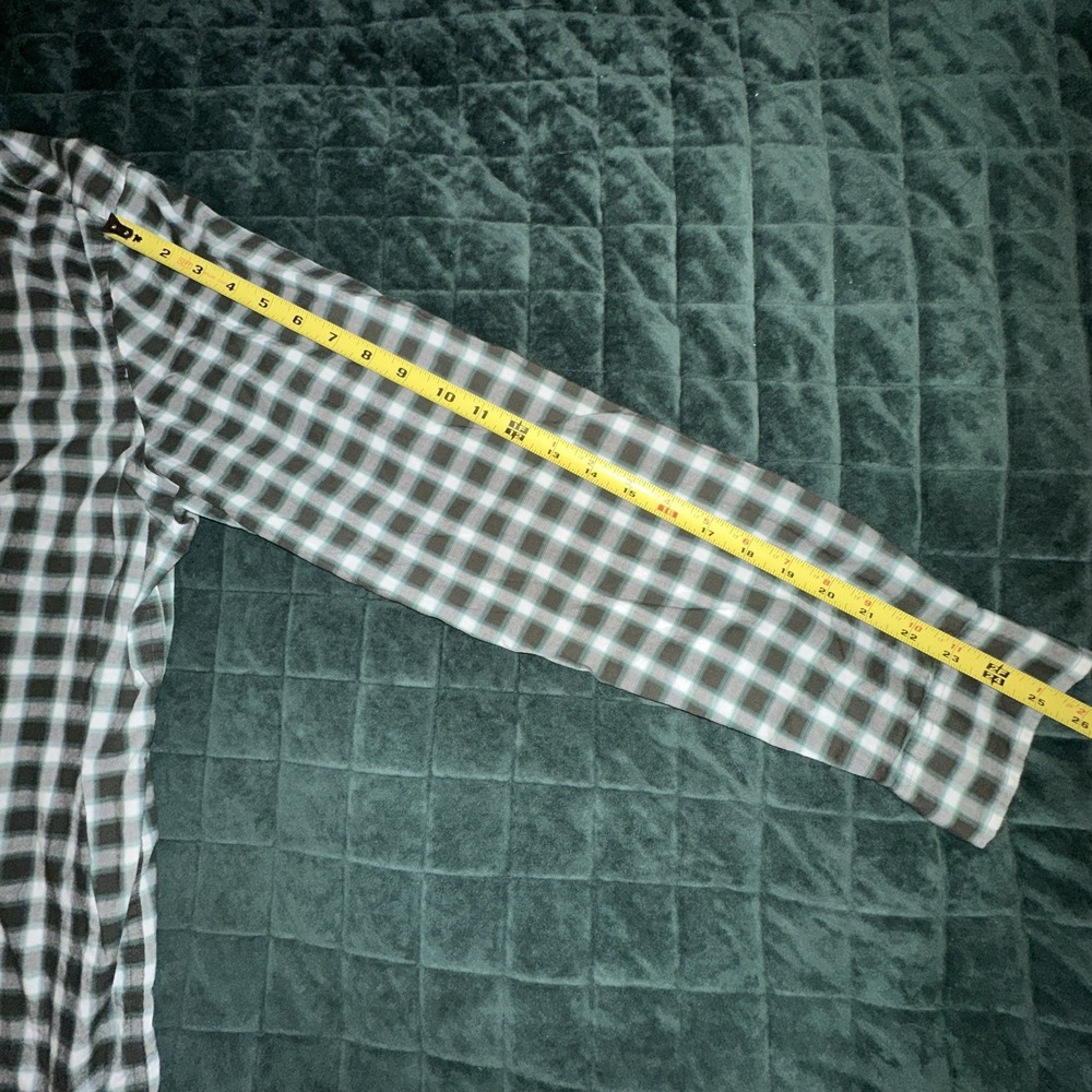 Michael Kors Button Down Shirt Large (L) Green And Black Check Work Classic - Picture 5 of 8